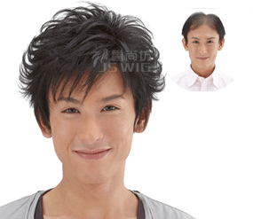 男士商务型清爽短发时尚假发