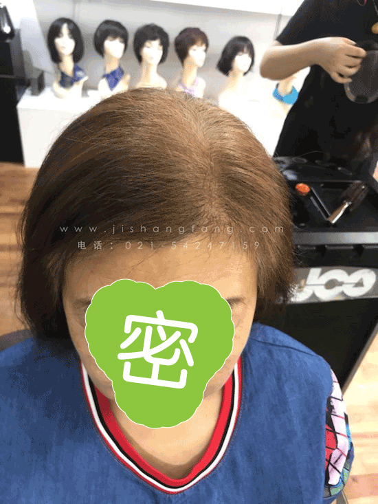 【白发多遮盖白发】髻尚坊女士头顶快速补发白发被天然的真人发覆盖