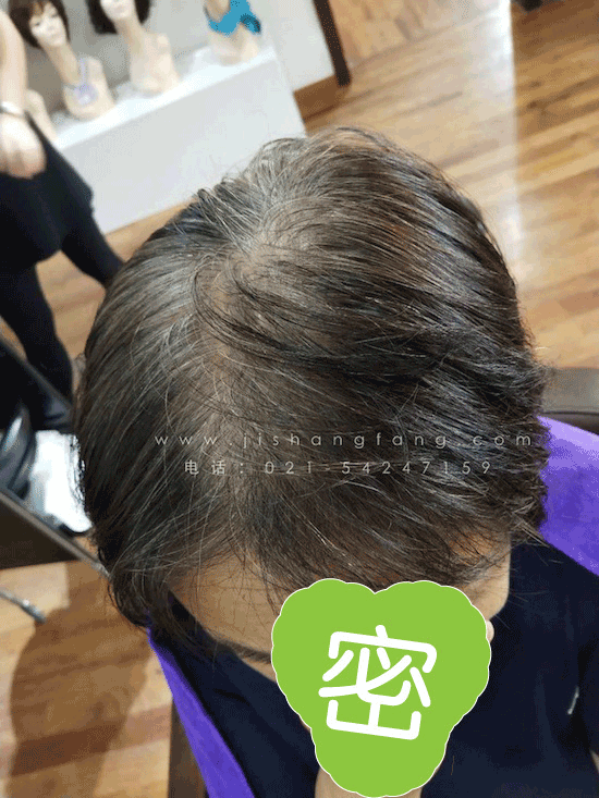 【白发多遮盖白发】髻尚坊女士头顶快速补发白发被天然的真人发覆盖
